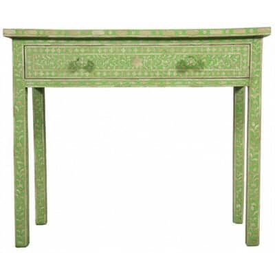 Light Green Bone Inlay Console Table Iris Furnishing Light Green Bone Inlay Console Table 1