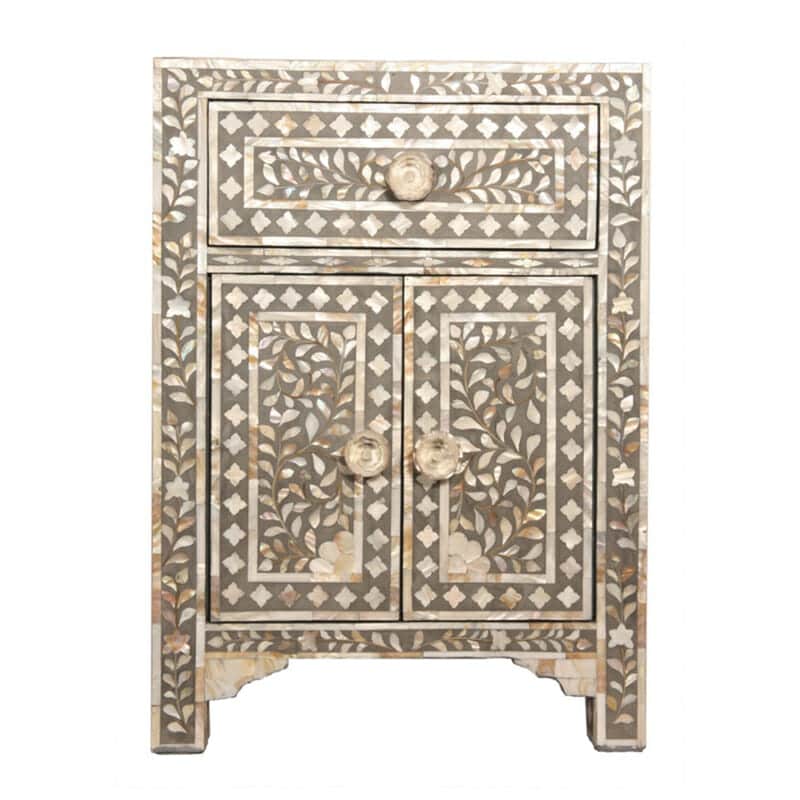 White Mother Of Pearl 7 Drawer Chest Iris Furnishing