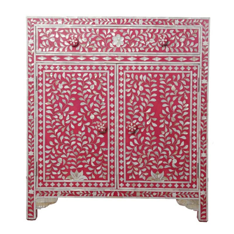 Pink Mother Of Pearl Cabinet Iris Furnishing